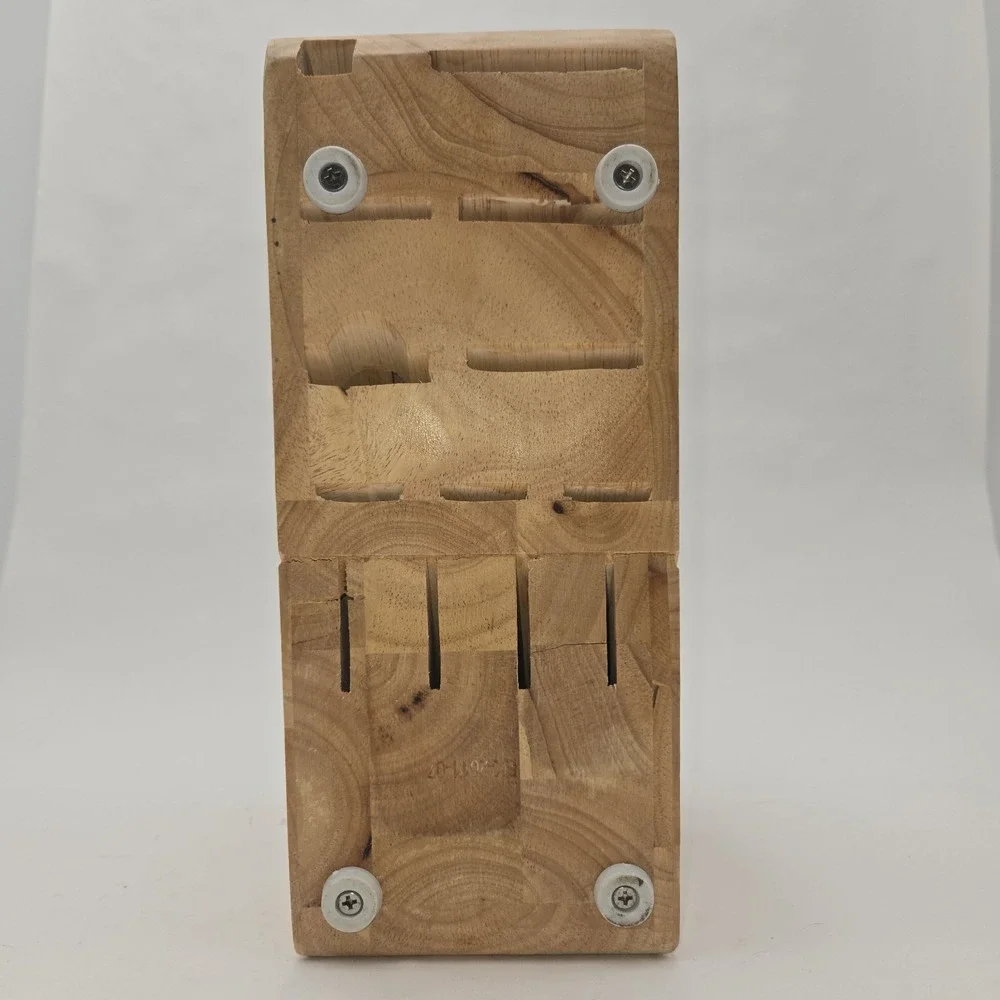 WÜSTHOF 17-Slot Wooden Knife Block Natural Wood Countertop Storage Holder German